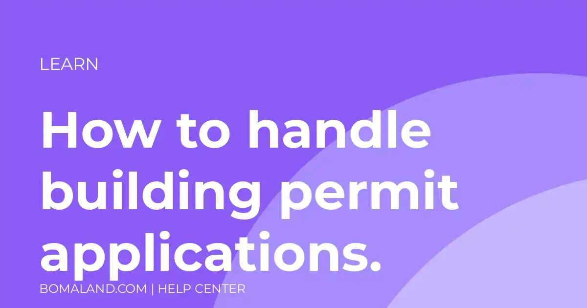 How to handle building permit applications.