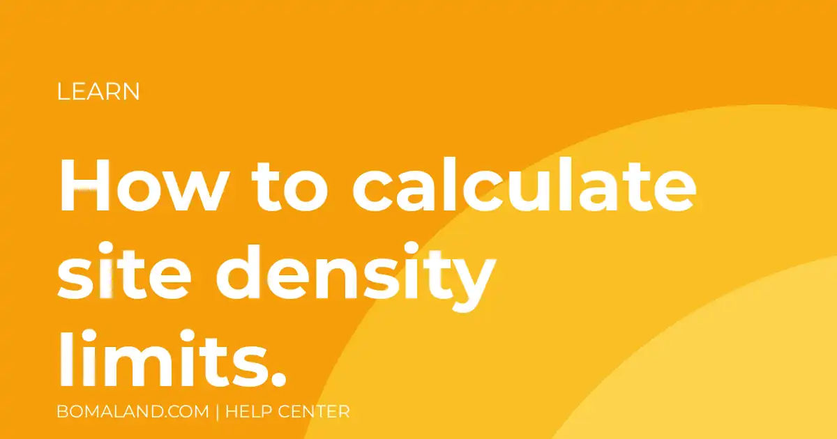 How to calculate site density limits.