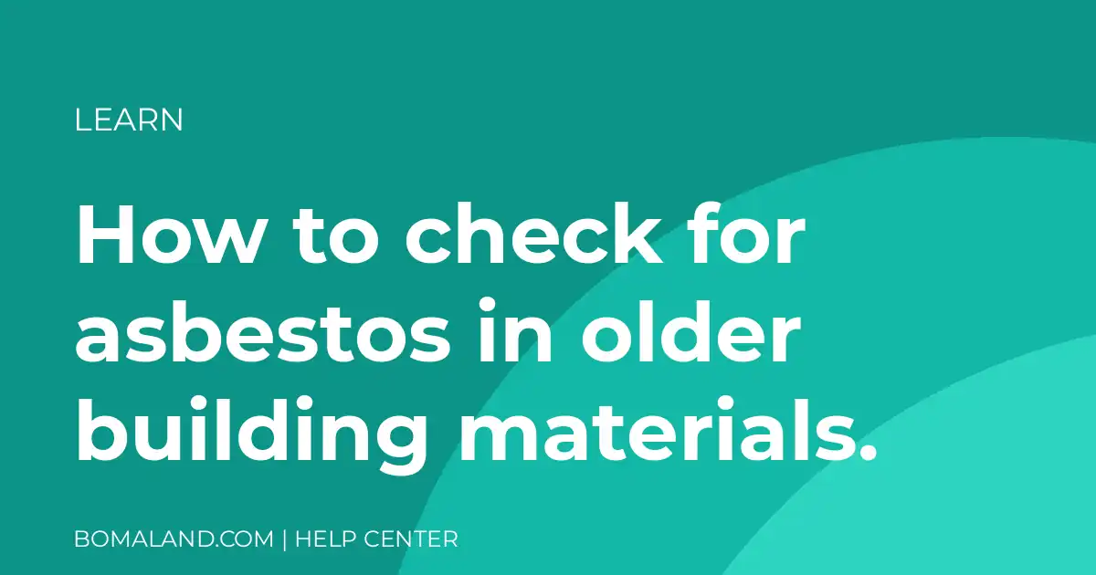 How to check for asbestos in older building materials.