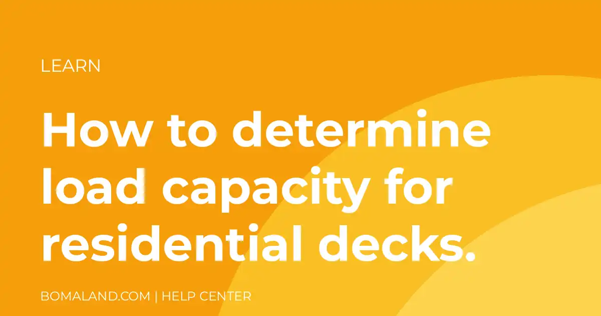How to determine load capacity for residential decks.