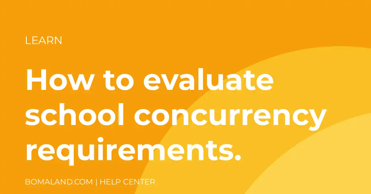 How to evaluate school concurrency requirements.