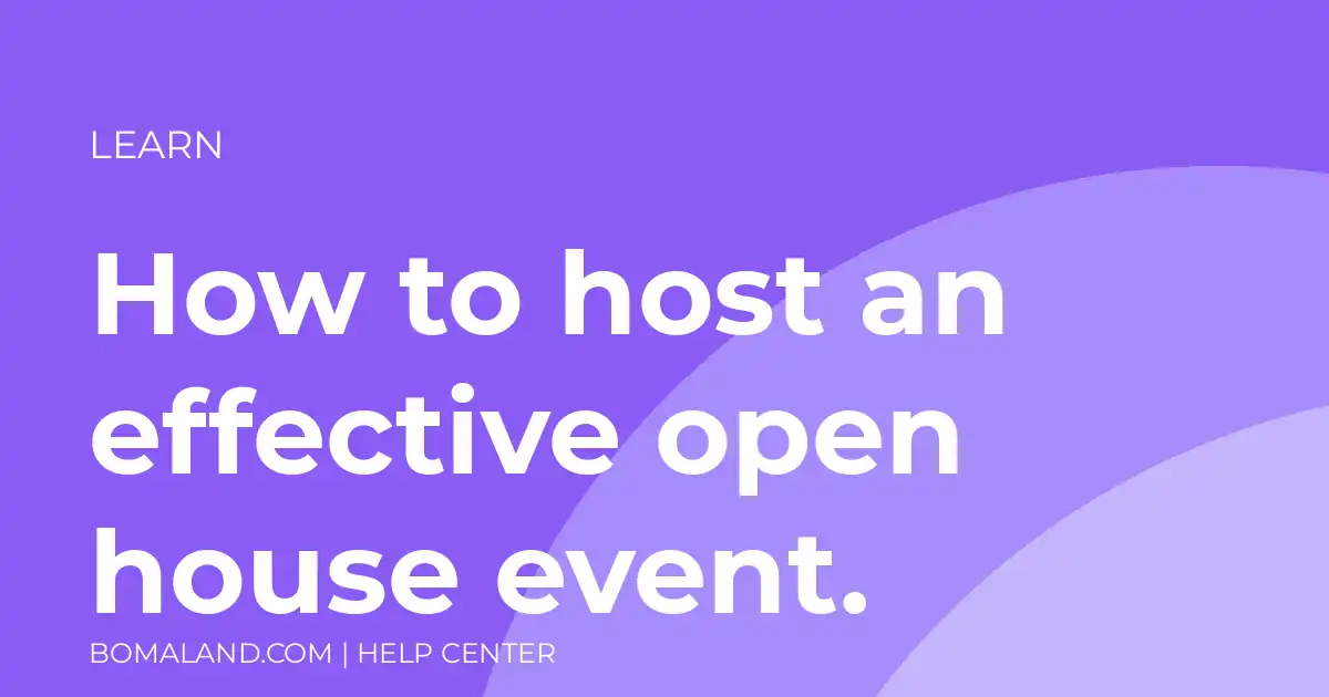 How to host an effective open house event.