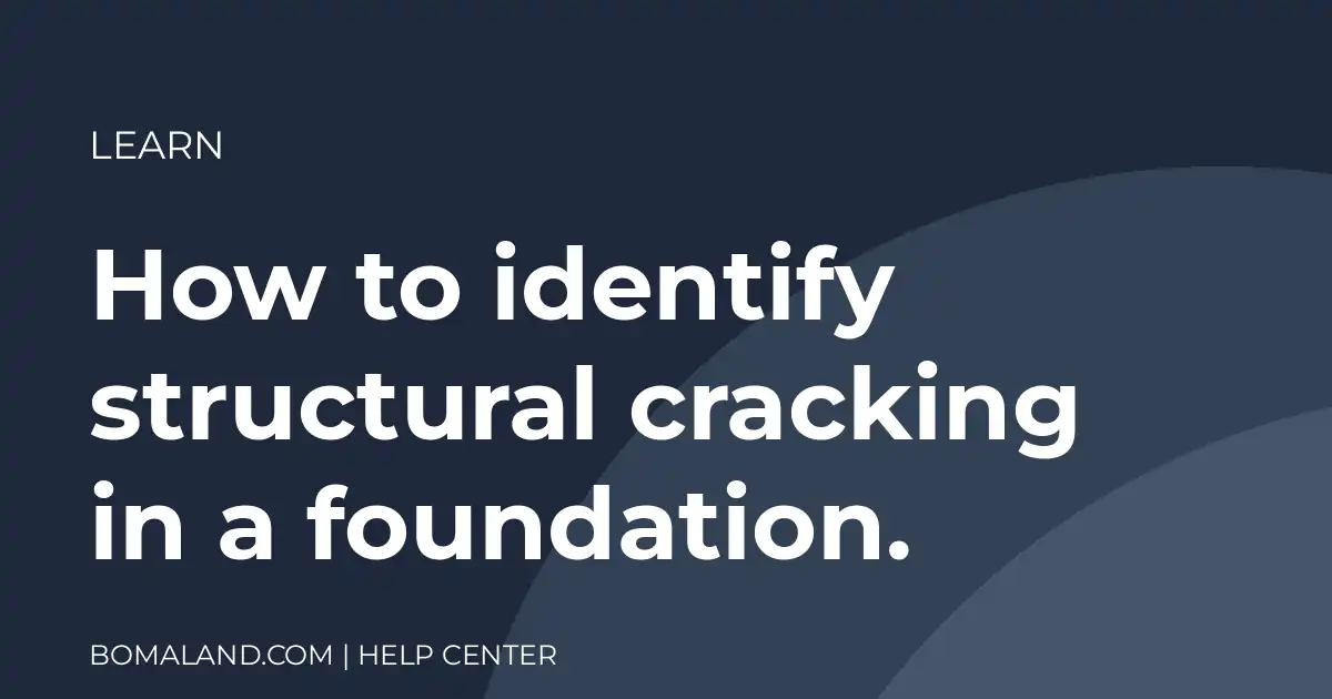 How to identify structural cracking in a foundation.