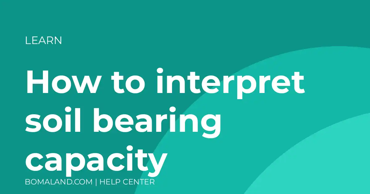 How to interpret soil bearing capacity