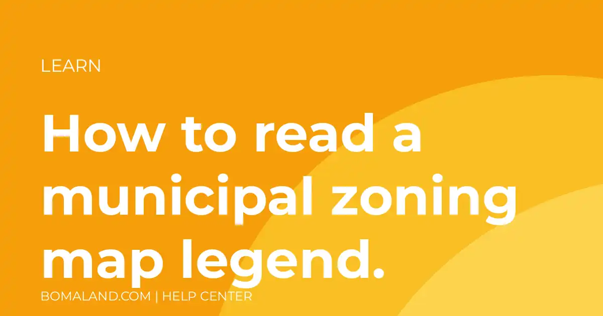 How to read a municipal zoning map legend.