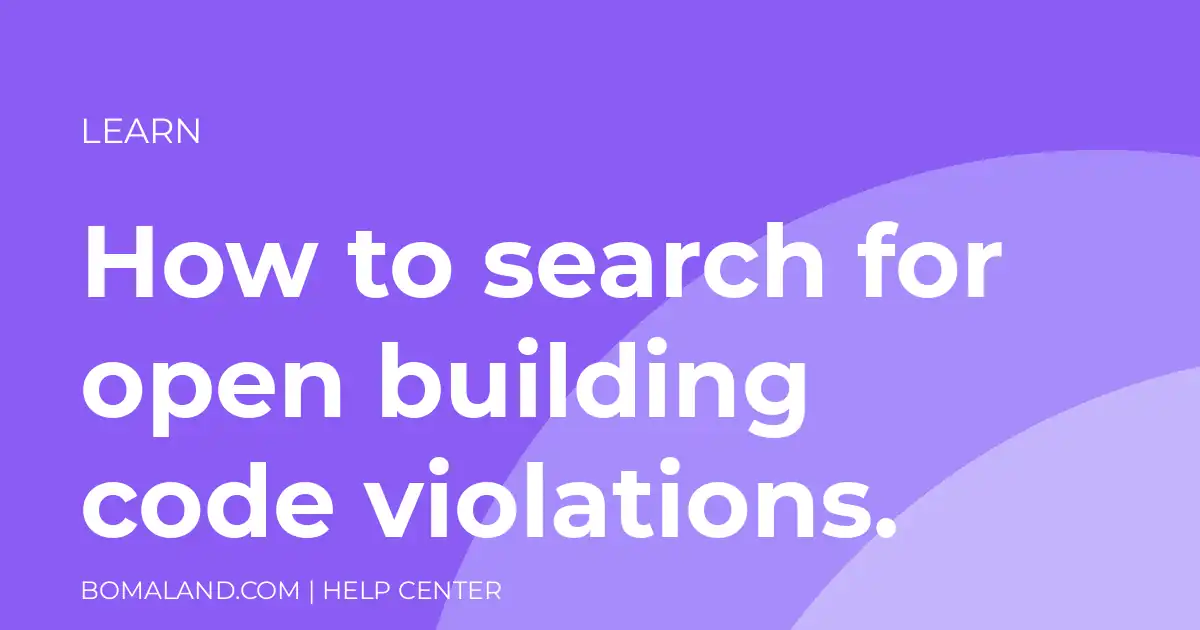 How to search for open building code violations.
