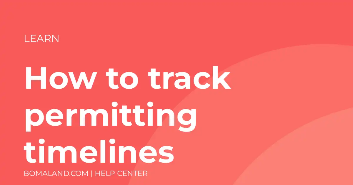 How to track permitting timelines