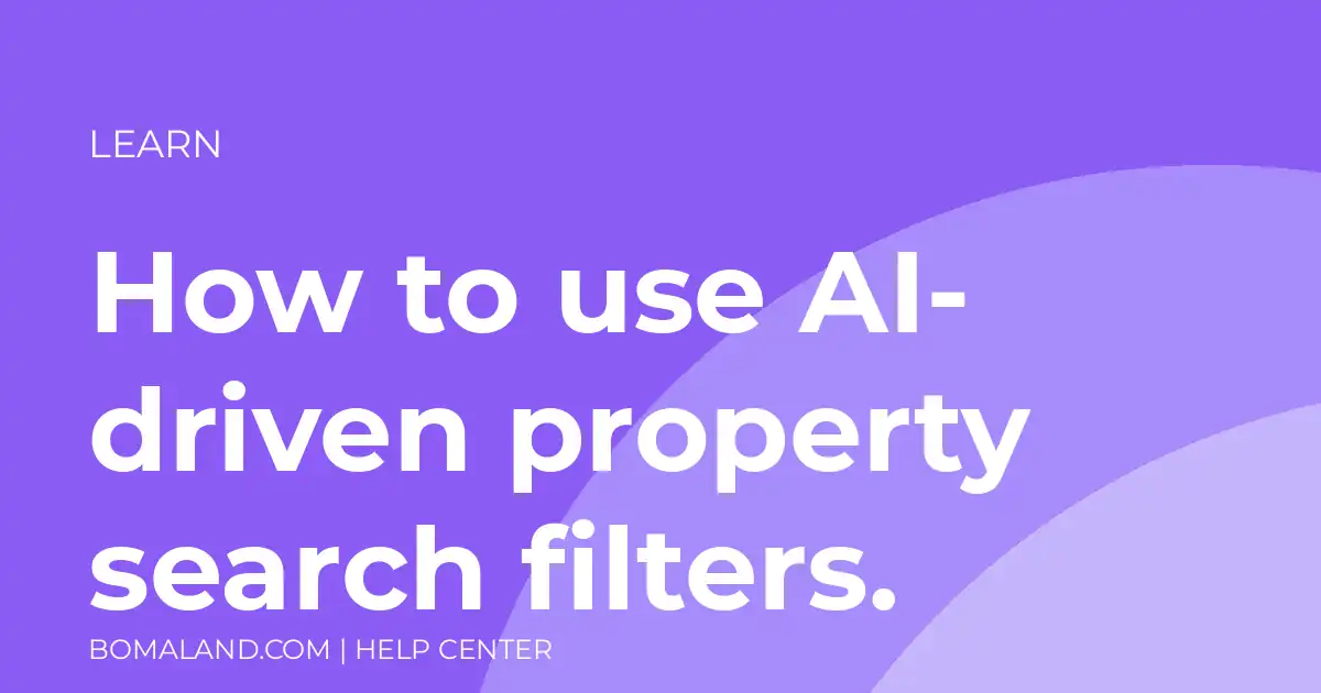 How to use AI-driven property search filters.