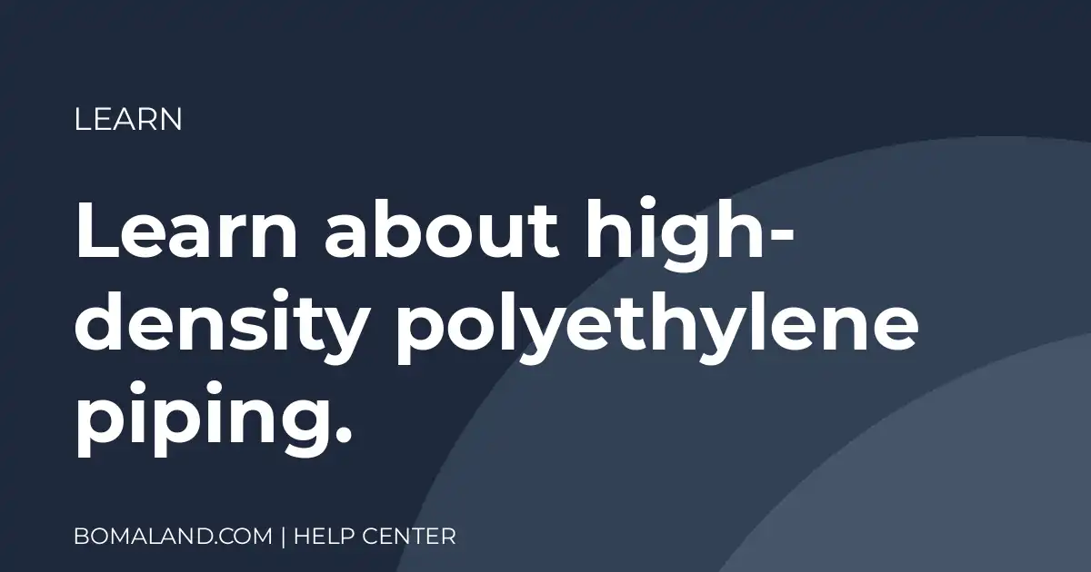 Learn about high-density polyethylene piping.