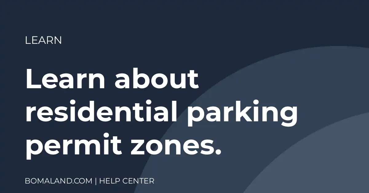 Learn about residential parking permit zones.