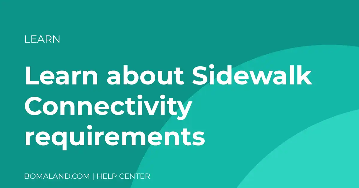 Learn about Sidewalk Connectivity requirements