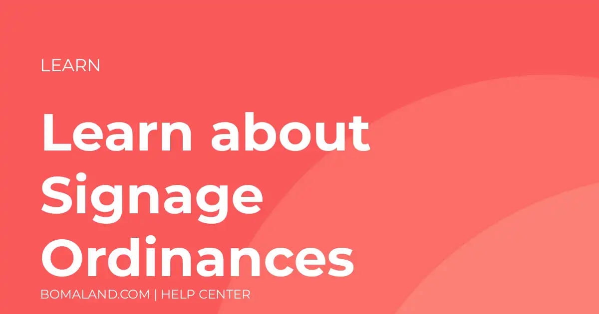Learn about Signage Ordinances