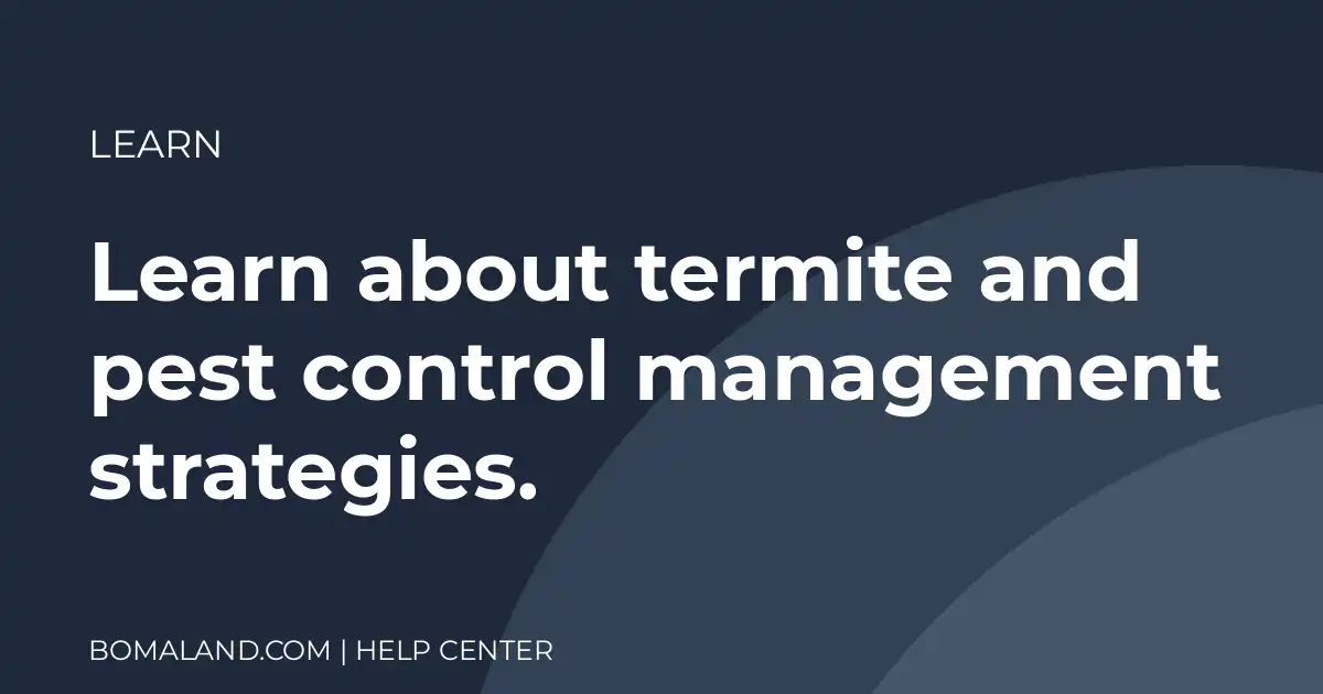 Learn about termite and pest control management strategies.