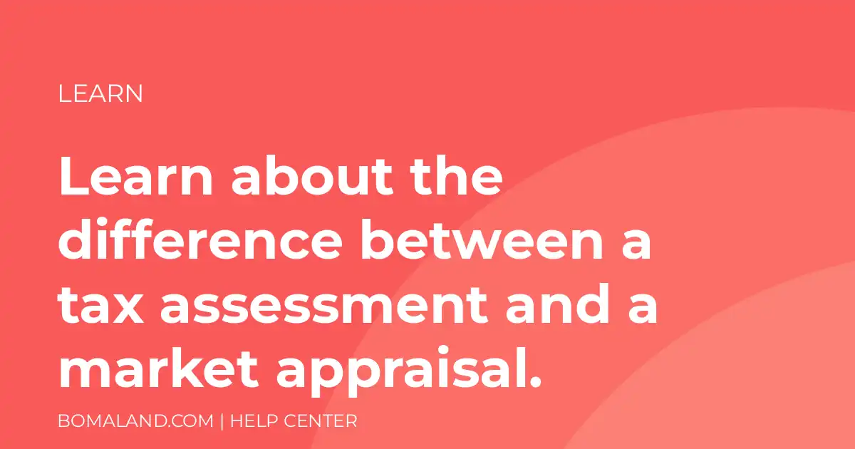 Learn about the difference between a tax assessment and a market appraisal.