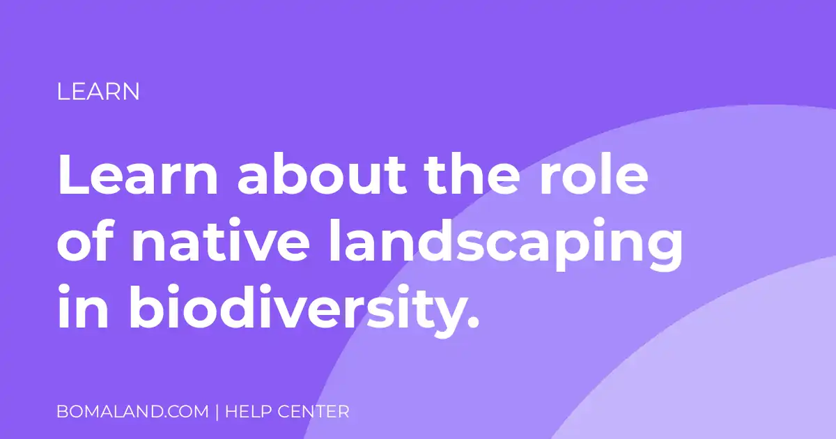 Learn about the role of native landscaping in biodiversity.