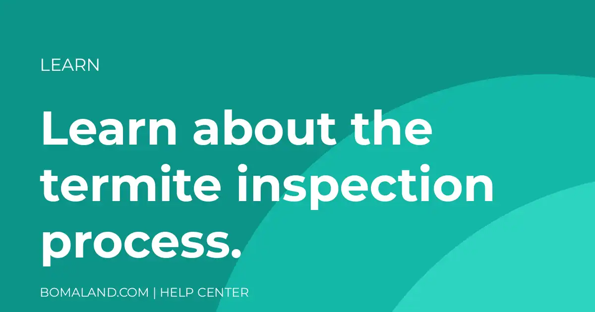 Learn about the termite inspection process.