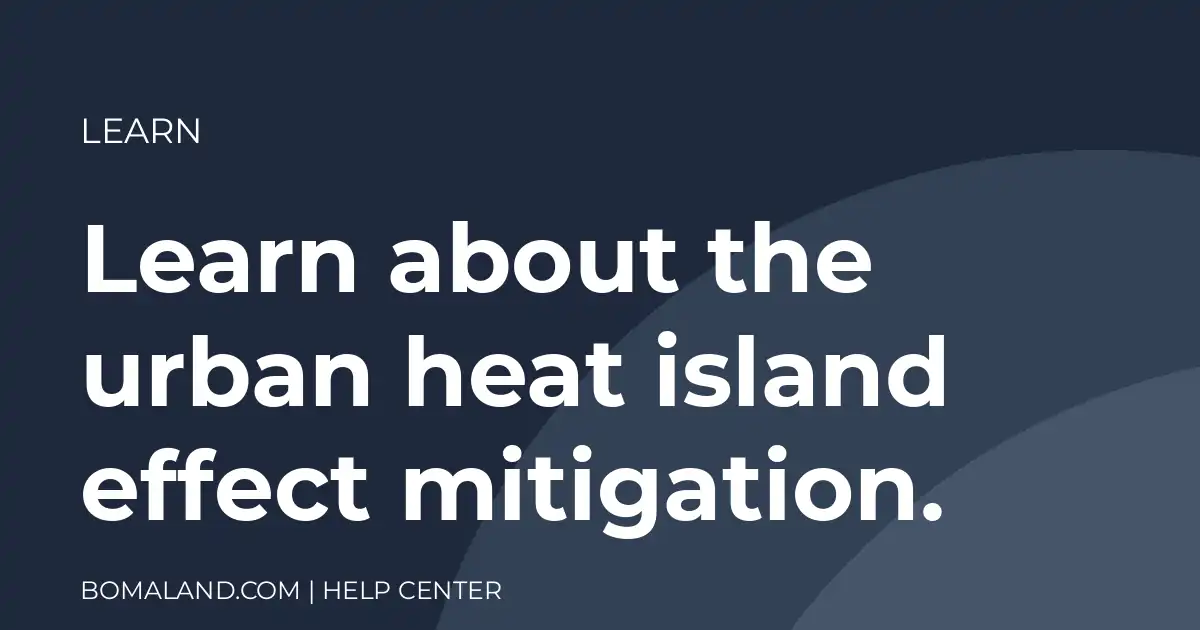 Learn about the urban heat island effect mitigation.