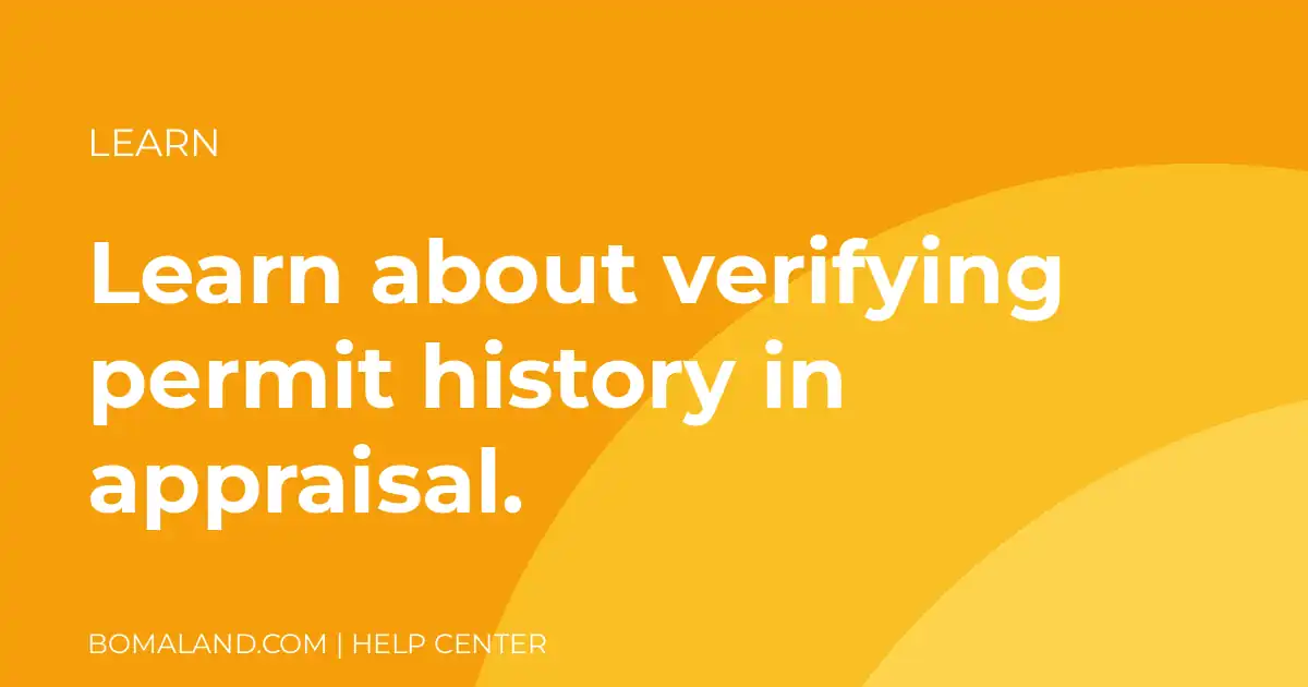 Learn about verifying permit history in appraisal.