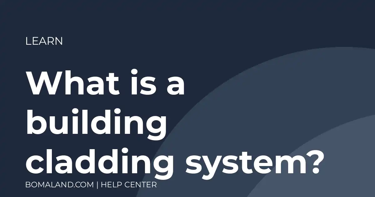 What is a building cladding system?