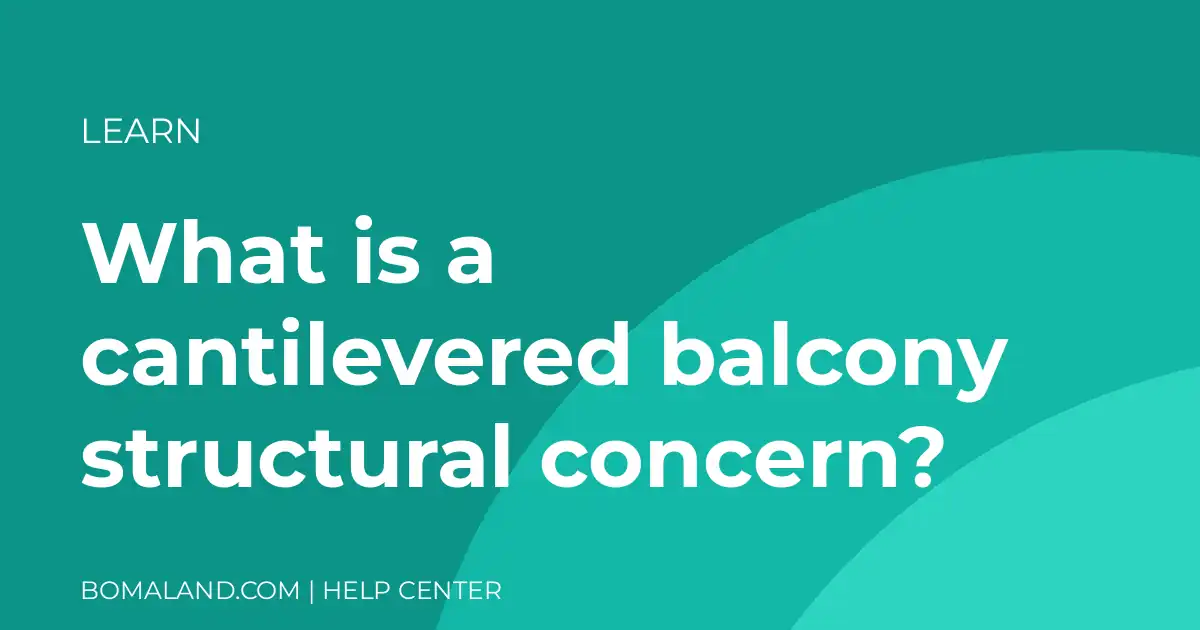 What is a cantilevered balcony structural concern?