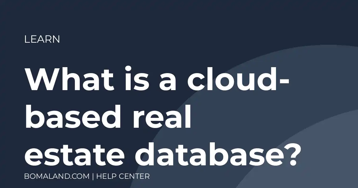 What is a cloud-based real estate database?