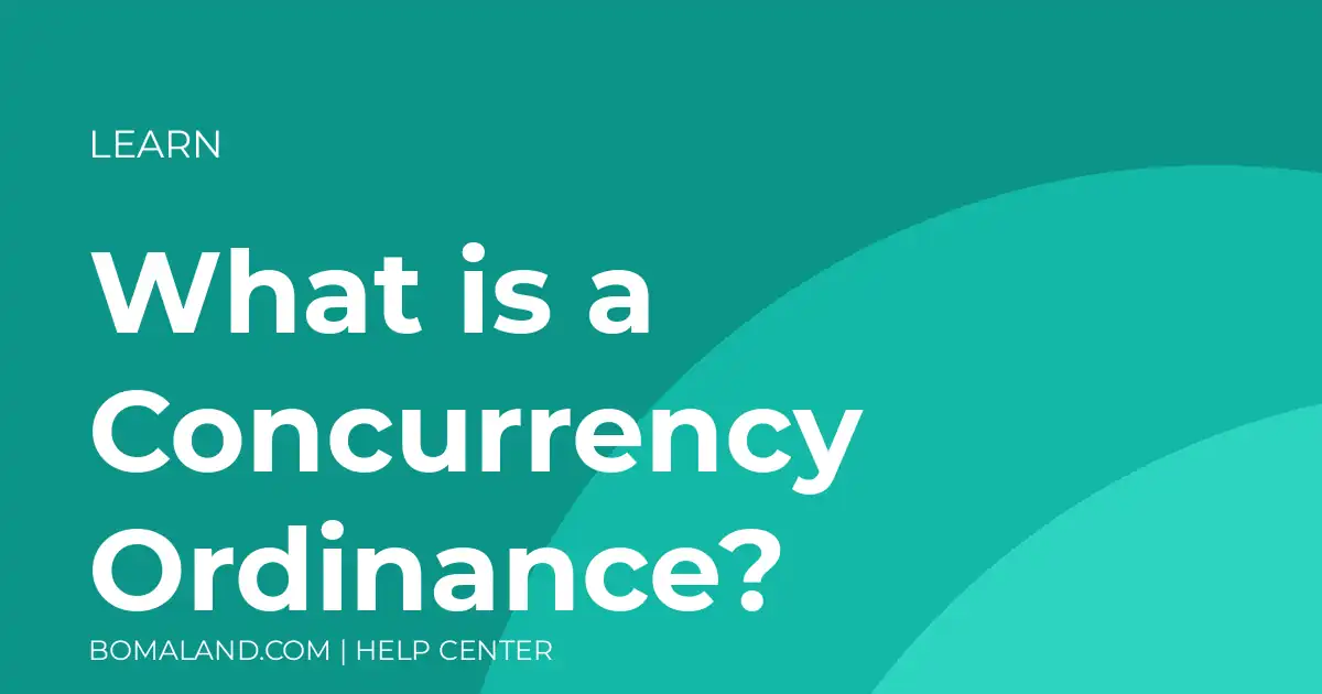 What is a Concurrency Ordinance?