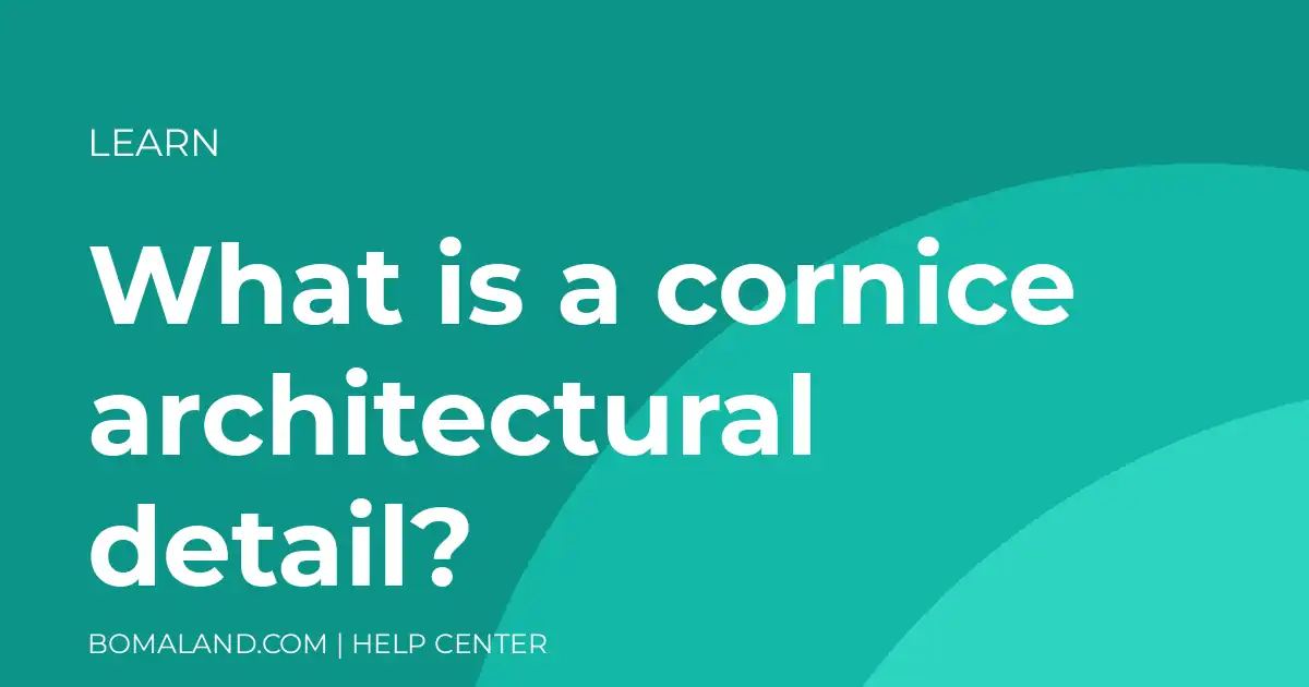 What is a cornice architectural detail?