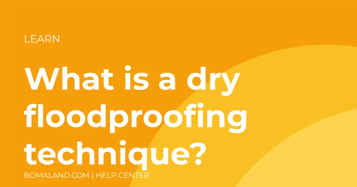 What is a dry floodproofing technique?