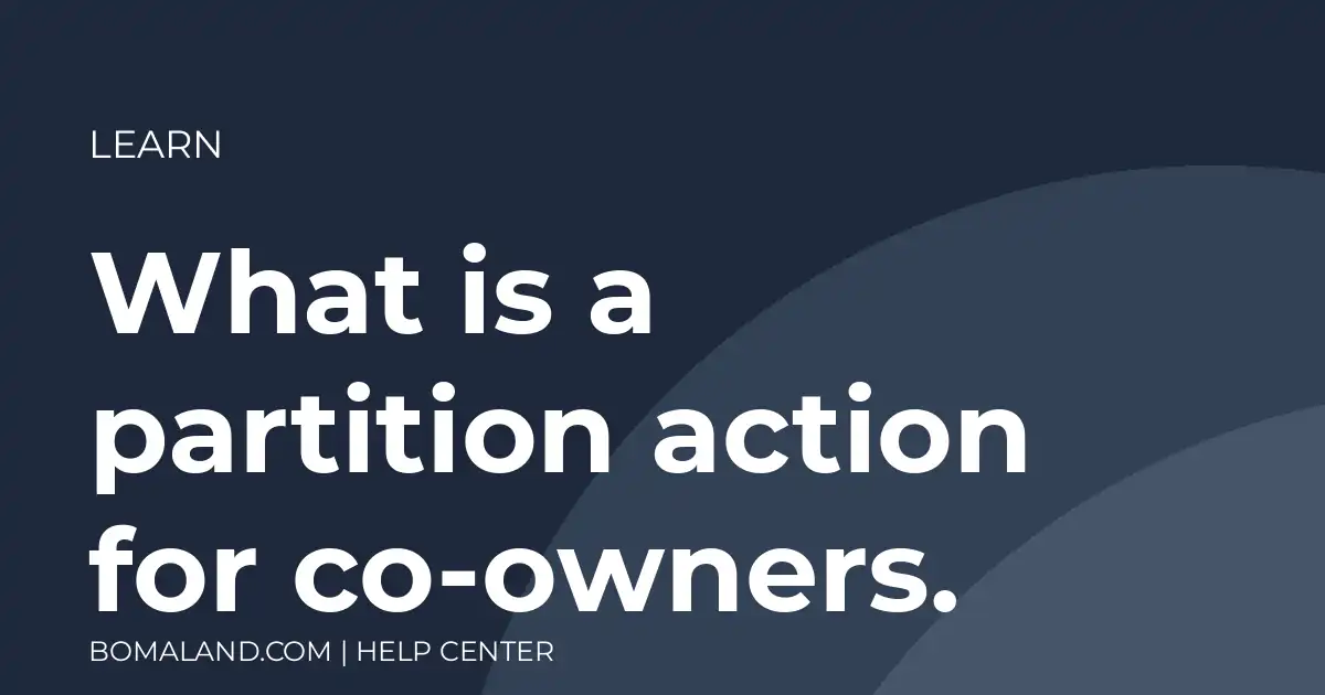 What is a partition action for co-owners.