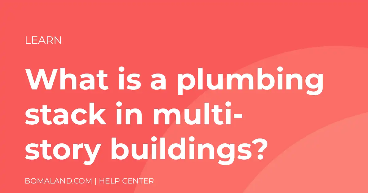 What is a plumbing stack in multi-story buildings?