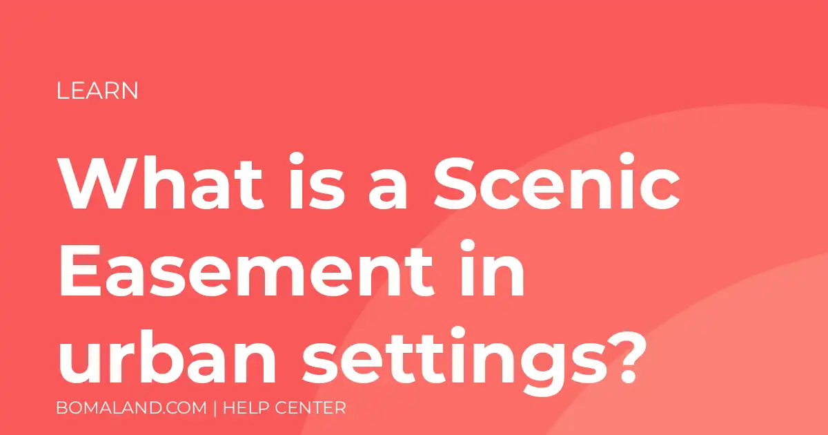 What is a Scenic Easement in urban settings?