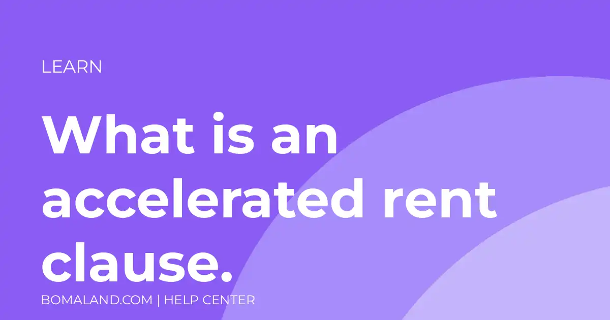 What is an accelerated rent clause.