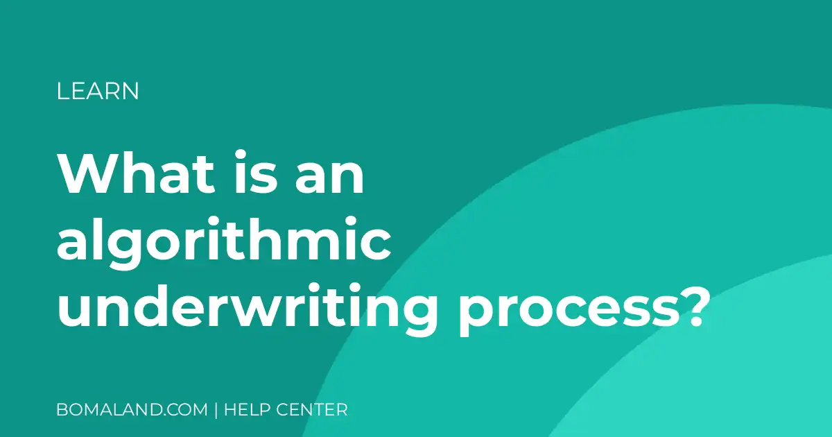 What is an algorithmic underwriting process?