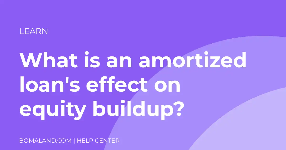 What is an amortized loan's effect on equity buildup?