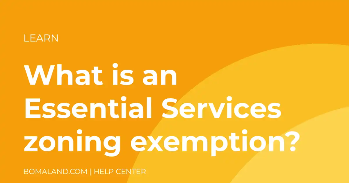 What is an Essential Services zoning exemption?